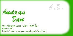 andras dan business card